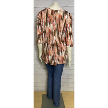 Load image into Gallery viewer, Peach Abstract Print Top