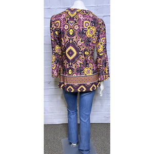Purple/Yellow Print Tunic