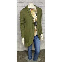 Load image into Gallery viewer, Lightweight Ribbed Olive Cardigan