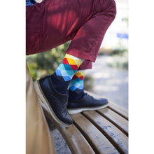 Load image into Gallery viewer, Men&#39;s Marine Diamond Socks
