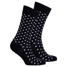 Load image into Gallery viewer, Men&#39;s Solid Black Dot Socks