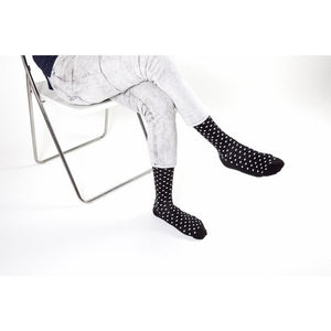 Men's Solid Black Dot Socks