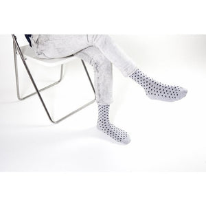 Men's Solid Grey Dot Socks