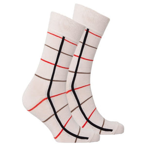 Men's Beige Stripe Socks