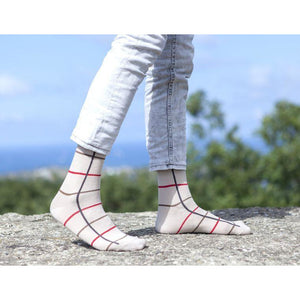 Men's Beige Stripe Socks
