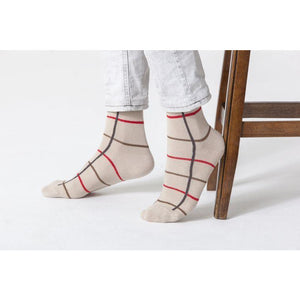 Men's Beige Stripe Socks