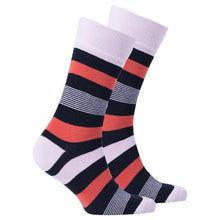Load image into Gallery viewer, Men&#39;s Red Blush Stripe Socks