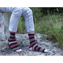 Load image into Gallery viewer, Men&#39;s Red Blush Stripe Socks