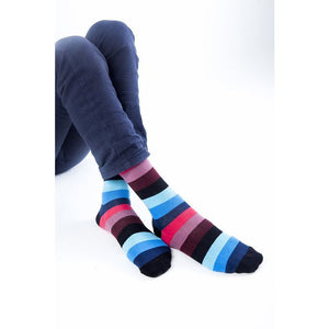 Men's Black Grape Stripe Socks