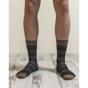 Men's Mocha Stripe Socks