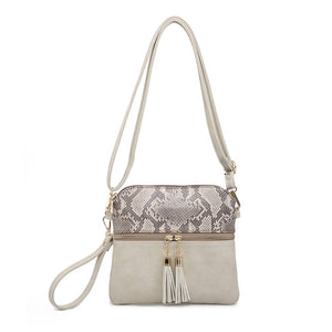 Sand Snake Tassel Zip Crossbody